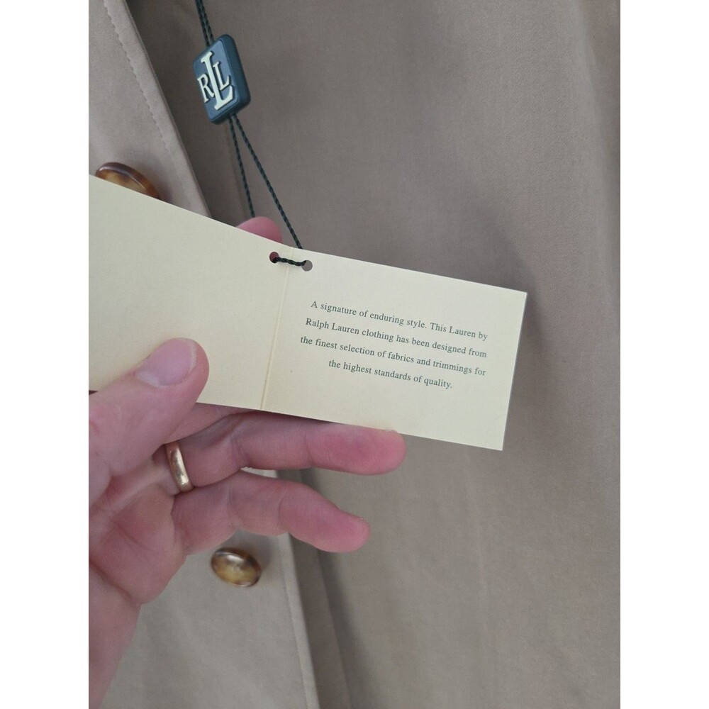 #51 Ralph Lauren Lancaster Khaki long overcoat Men's Medium New with Tags - Picture 4 of 8